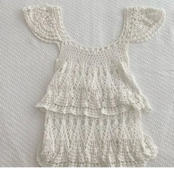 Anna Kosturova Cotillion handmade Crochet Midi Dress - size S - Picture 7 of 11